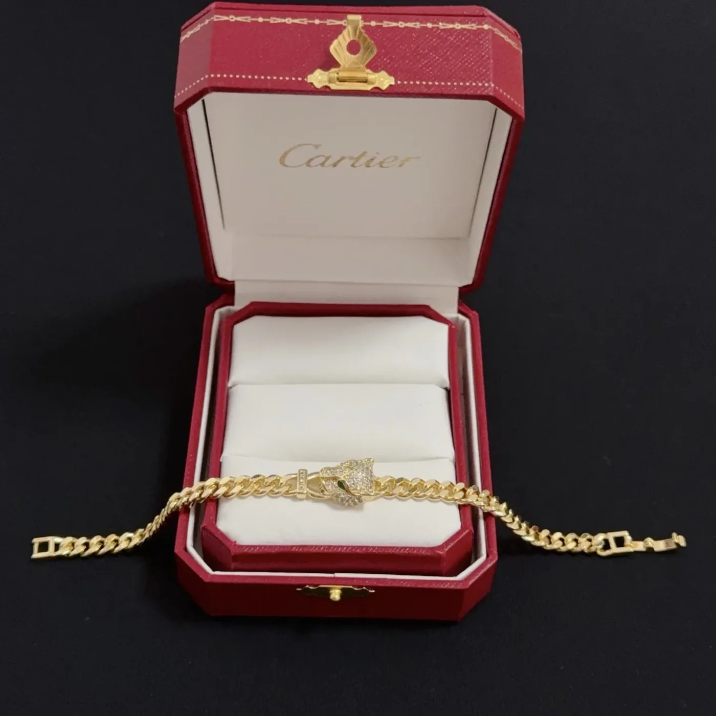 Cartier Panthere Gold-Tone Chain Bracelet with Panther Center product view 7