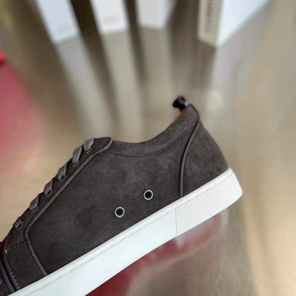 Christian Louboutin Louis Junior Spikes Sneakers Black with White Sole product view 7