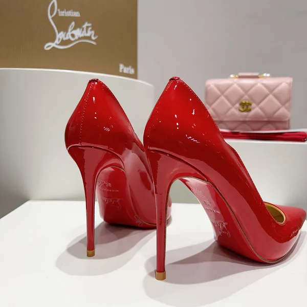 Christian Louboutin Hot Chick Scalloped Patent Pumps Red product view 8