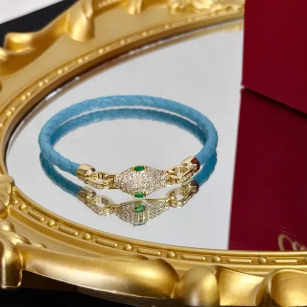 Cartier Panthere Blue Braided Bracelet with Gold-Tone Panther Clasp product view 8