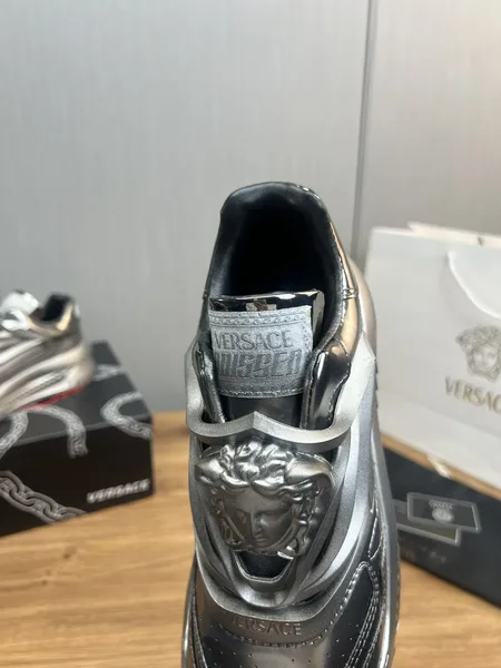Versace Leather Sneakers Silver product view 8