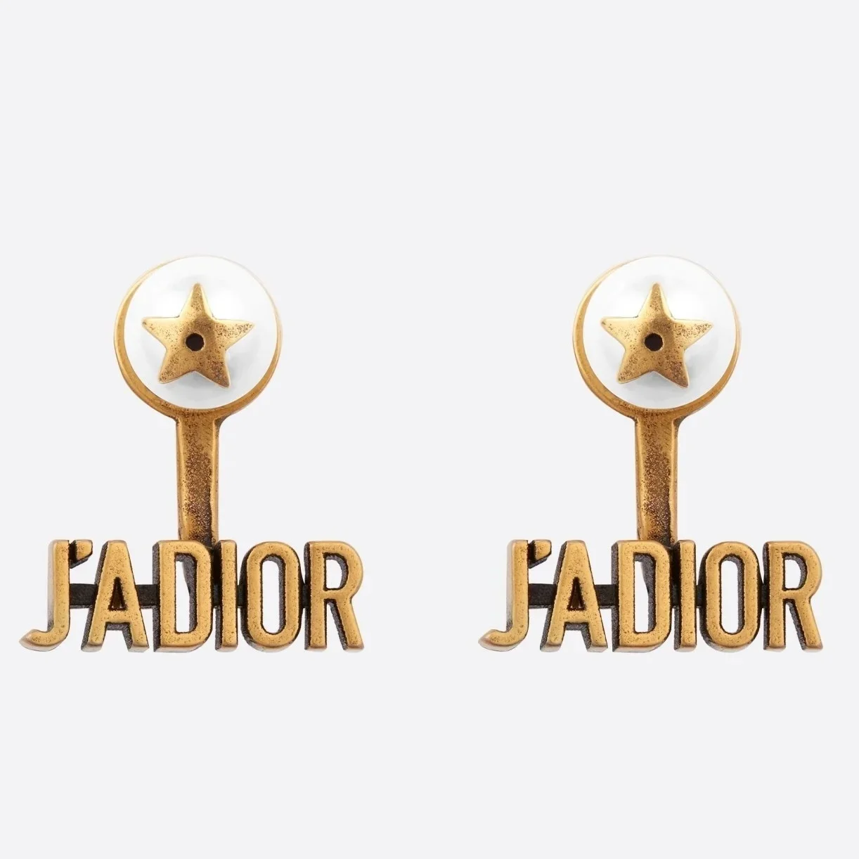 Dior J’Adior Earrings In Antique Gold-Tone Metal and Pearl-Effect Details product view 1