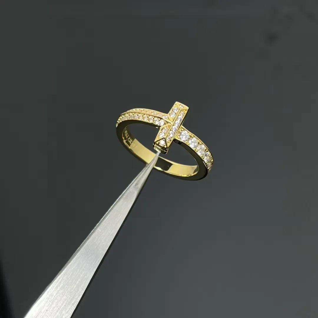Tiffany  Co. T1 Narrow Pavé-Effect Ring Gold-Tone product view 1