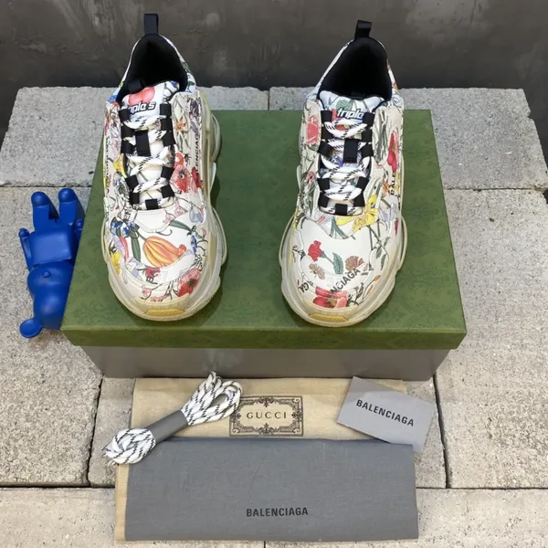 Balenciaga x Gucci Triple S Floral Print Sneakers product view 2