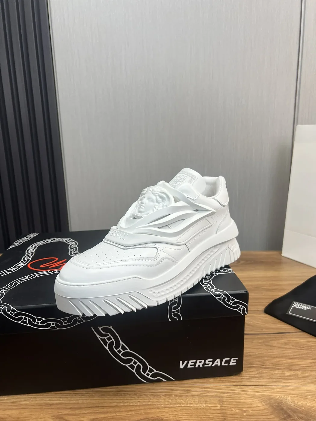 Versace Leather Sneakers White product view 1