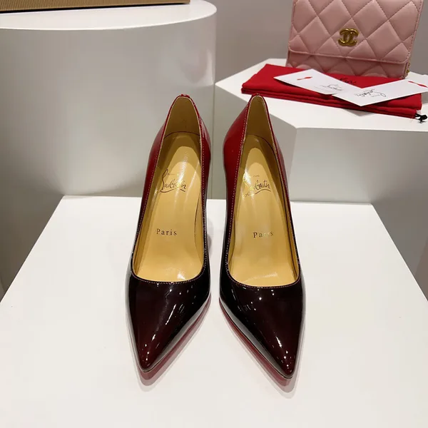 Christian Louboutin Kate Patent Pumps Burgundy product view 3