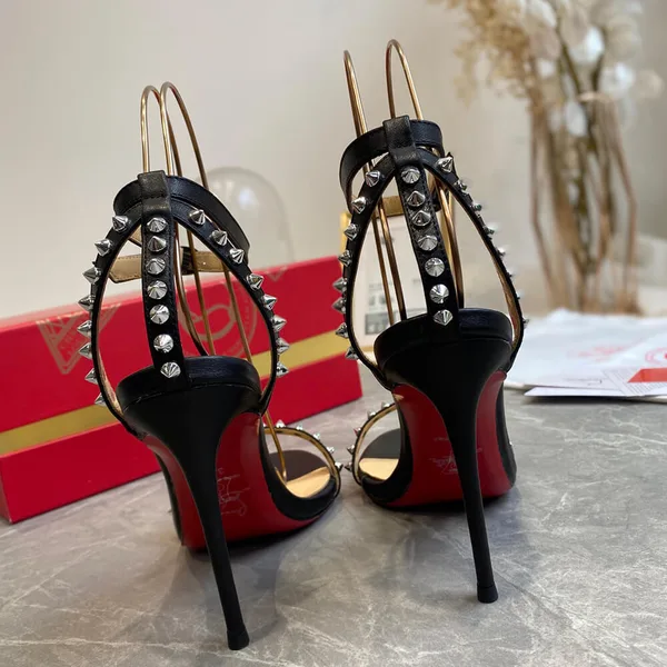 Christian Louboutin So Me Studded Ankle-Strap Sandals Black product view 5
