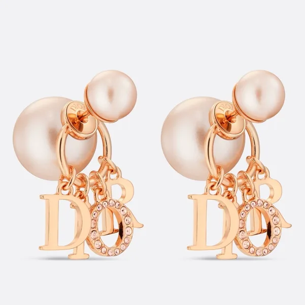 Dior Tribales Earrings In Rose Gold-Tone Metal Pearl-Effect Details and Crystals product photo