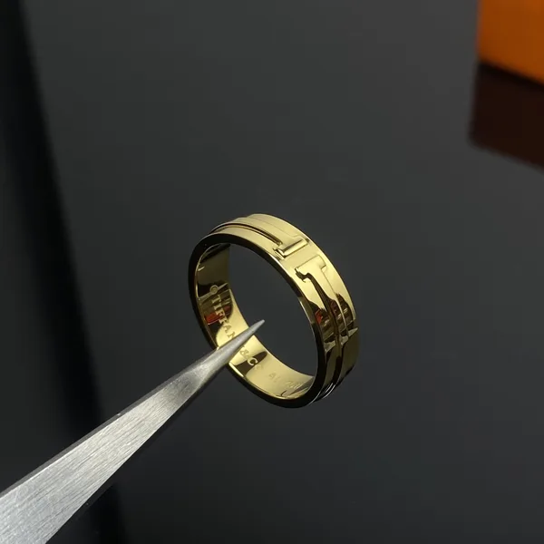 Tiffany  Co. Smooth Double T Wide Ring Gold-Tone product photo