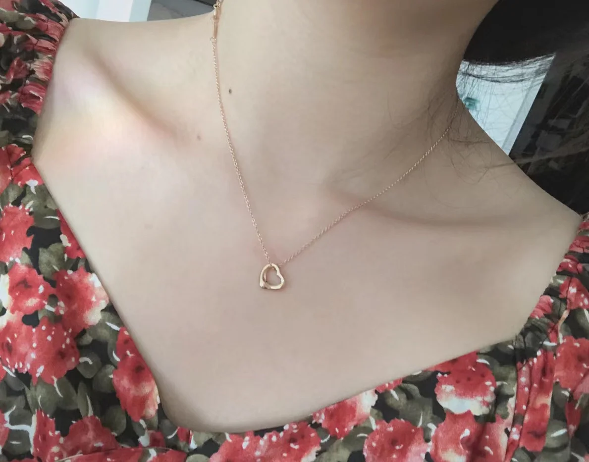 Tiffany  Co. Smooth Open Heart Necklace Gold-Tone product view 5