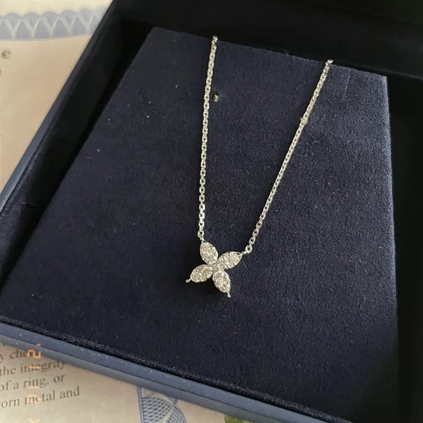 Tiffany  Co. Victoria Flower Pendant Necklace Gold-Tone product photo