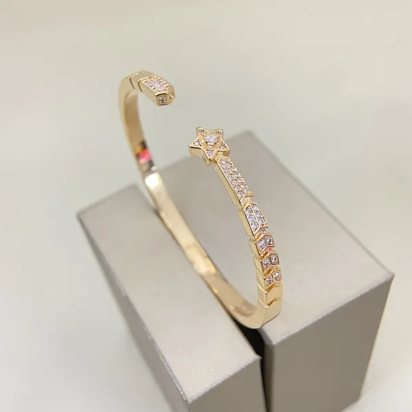 Chanel Pavé Star Open Cuff Gold-Tone product photo