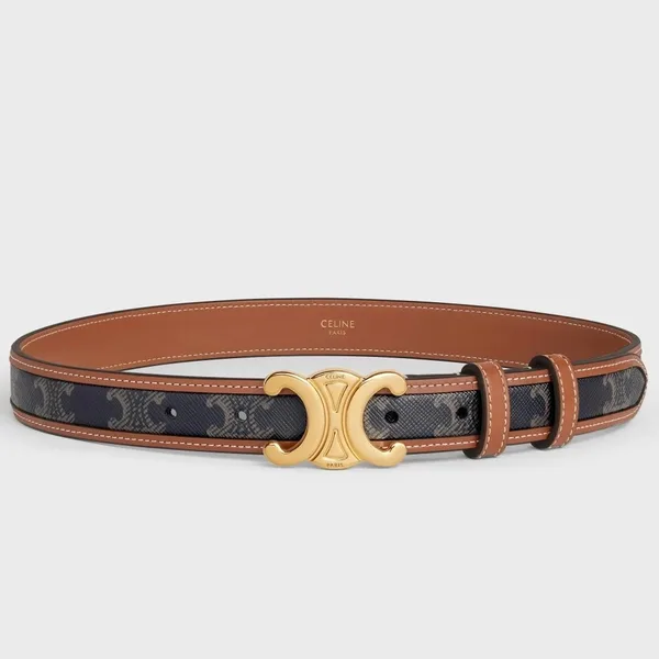 Celine Medium Triomphe Belt 25MM in Tan Triomphe Canvas product photo
