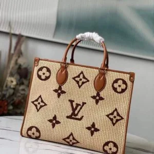 Louis Vuitton M57707 M57723 OnTheGo MM Tote Bag Tan product view 3