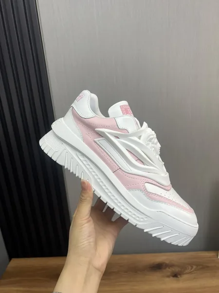 Versace Leather Sneakers White Pink product view 4