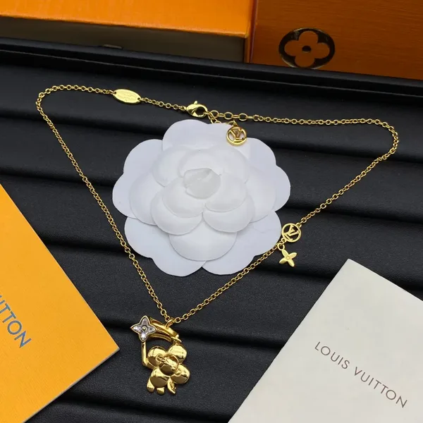 Louis Vuitton Rabbit Blossom Pendant Necklace Gold-Tone product photo
