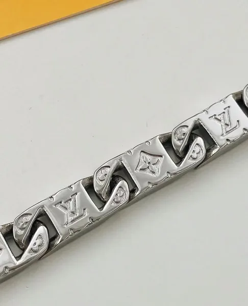 Louis Vuitton Monogram Plate Link Bracelet Silver-Tone product view 5