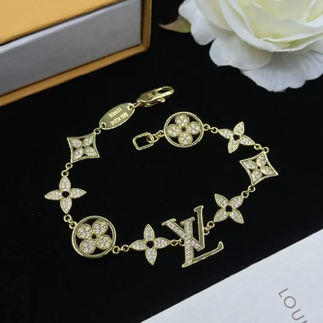 Louis Vuitton Filled Pavé Sun Star LV Charm Bracelet Gold-Tone product view 1