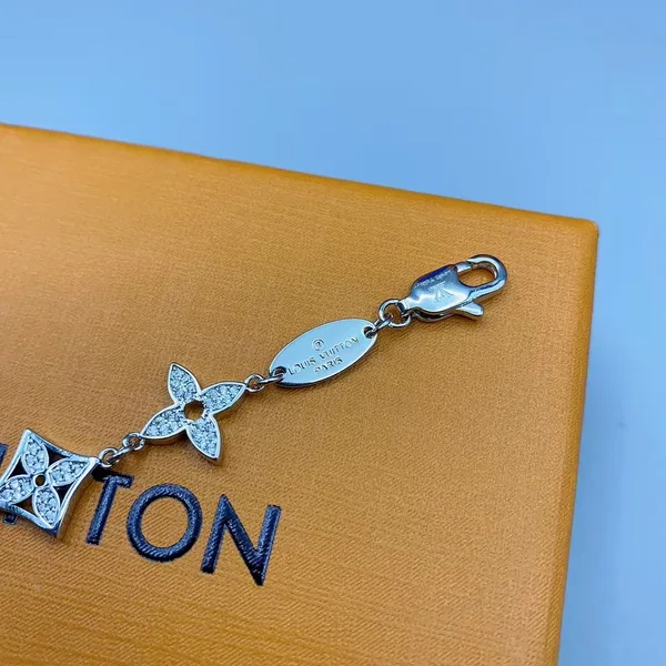 Louis Vuitton Hollow Pavé Blossom LV Charm Bracelet Silver-Tone product view 5