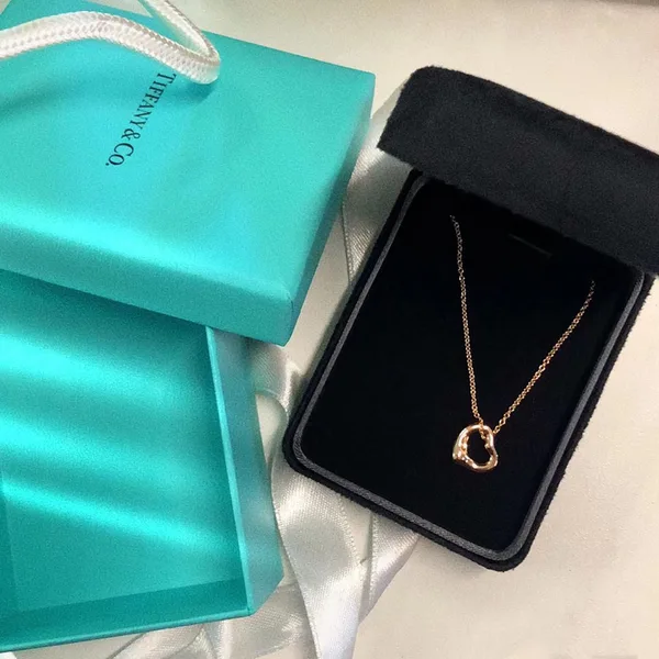 Tiffany  Co. Smooth Open Heart Necklace Rose-Tone product photo