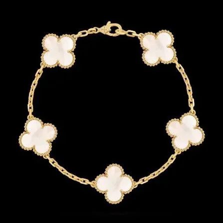 Van Cleef  Arpels Alhambra White Clover Gold-Tone Bracelet product view 1