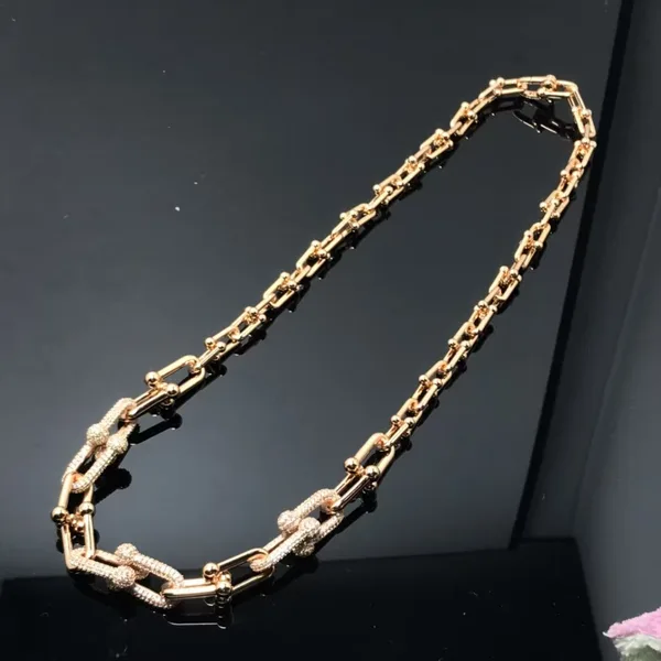 Tiffany  Co. HardWear Graduated Pavé-Effect Link Necklace Rose-Tone product photo