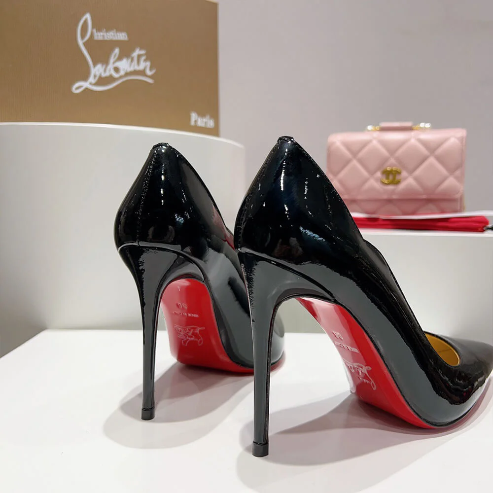 Christian Louboutin Hot Chick Scalloped Patent Pumps Black product view 8