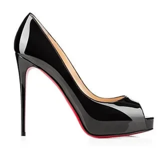 Christian Louboutin New Very Prive 120 Peep-Toe Platform Pumps Black product view 1