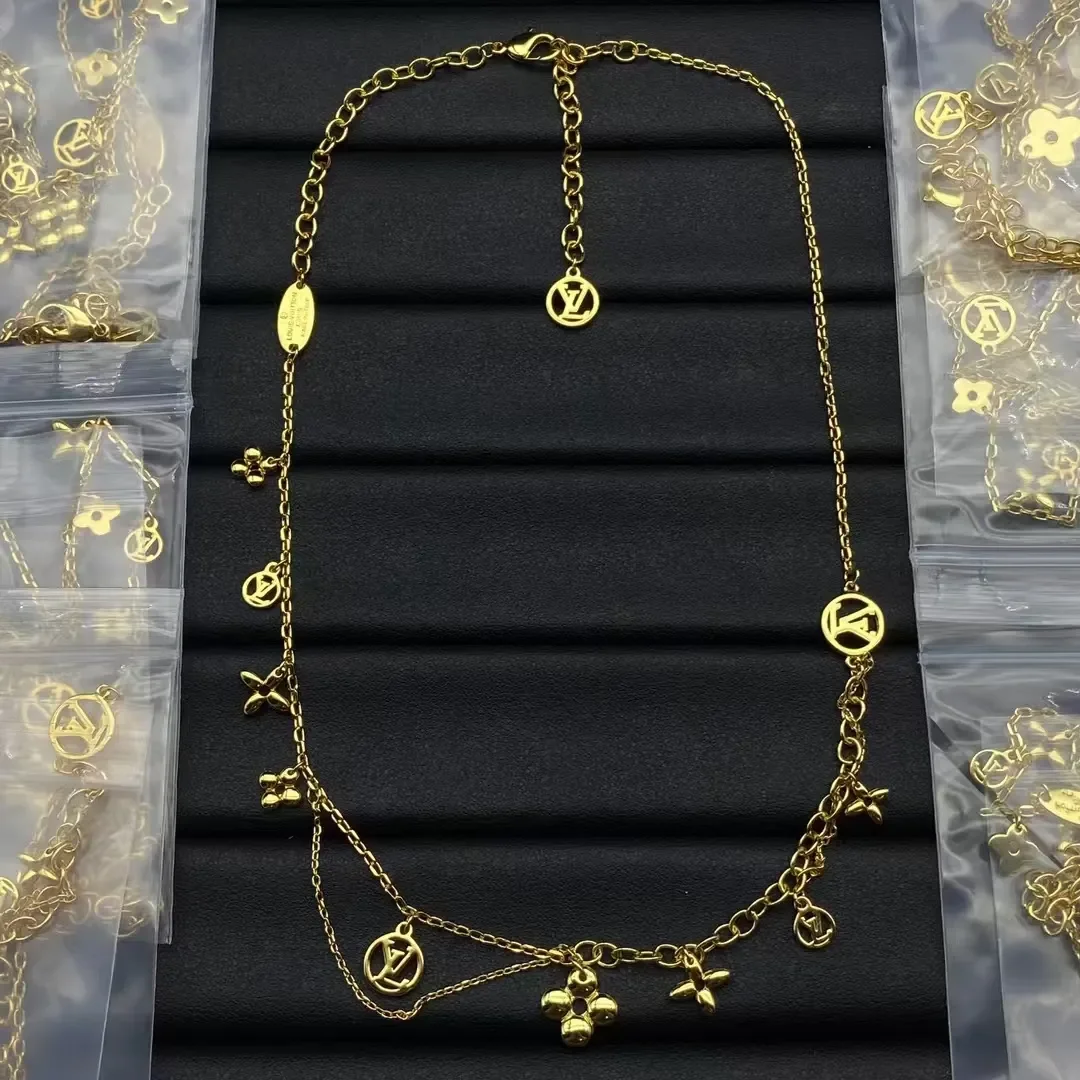 Louis Vuitton Multi-Charm Chain Necklace Gold-Tone product view 1