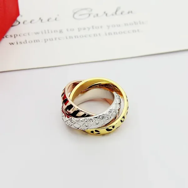 Cartier Trinity Three-Tone Animal-Pattern Interlocking Ring product view 9