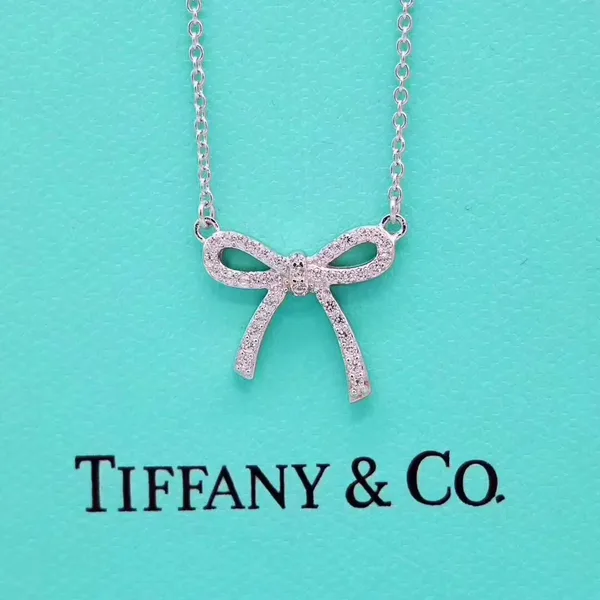 Tiffany  Co. Mini Pavé-Effect Bow Necklace Silver-Tone product photo