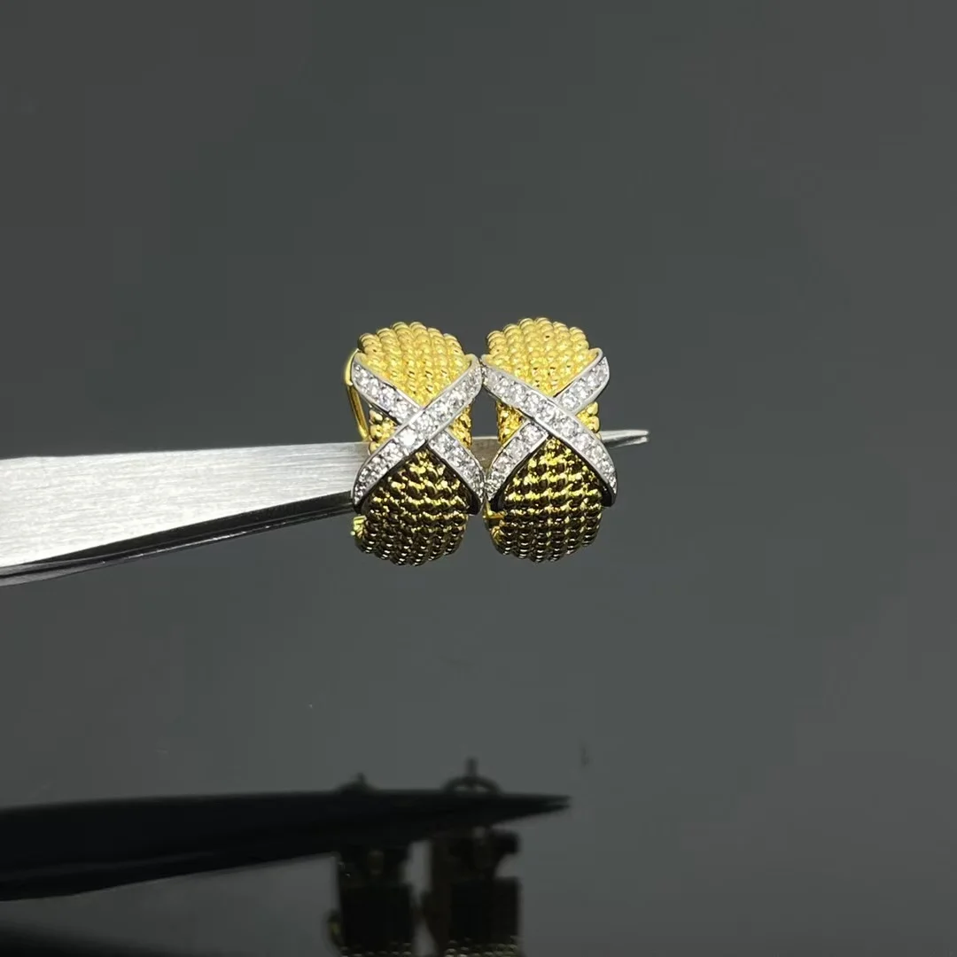 Tiffany  Co. Six-Row Rope Ear Clips Gold-Tone product view 2