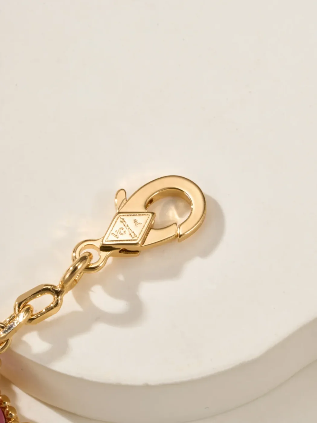 Van Cleef  Arpels Alhambra Pink Five-Clover Gold-Tone Bracelet product view 9