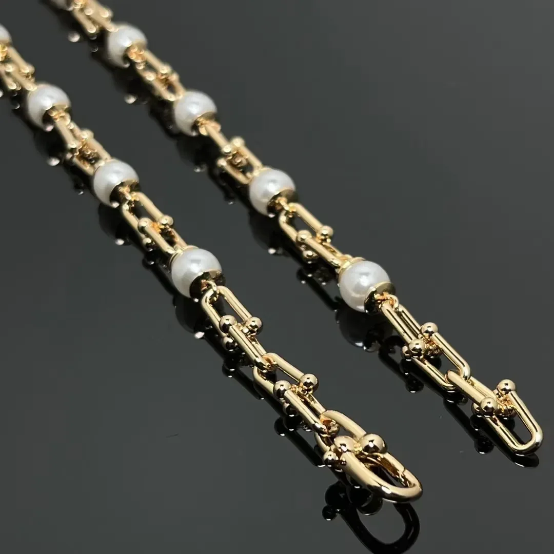 Tiffany  Co. HardWear Pearl-Effect Link Necklace Gold-Tone product view 1