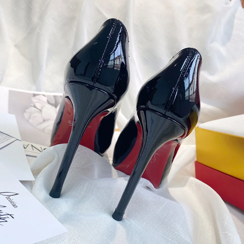 Christian Louboutin New Very Prive 120 Peep-Toe Platform Pumps Black product view 8