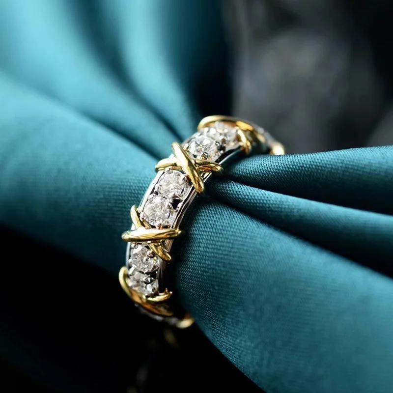 Tiffany  Co. Edge Cross Pavé-Effect Ring Two-Tone product view 3
