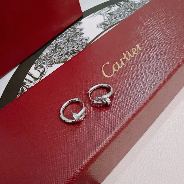 Cartier Juste un Clou Silver-Tone Nail Hoop Earrings product photo