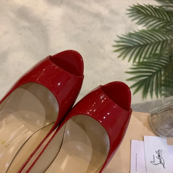 Christian Louboutin New Very Prive 120 Peep-Toe Platform Pumps Red product view 6