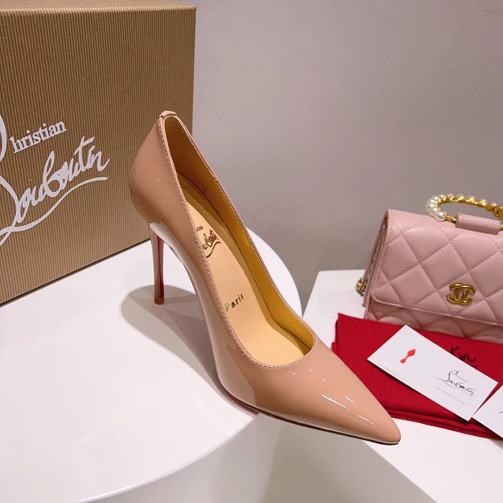 Christian Louboutin Kate Patent Pumps Nude Pink - 85 or 100 mm product view 5