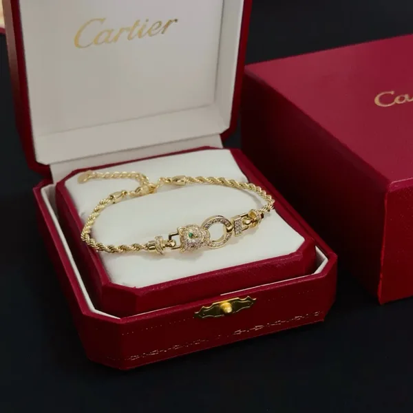 Cartier Panthere Gold-Tone Panther Bracelet with Circular Link product photo