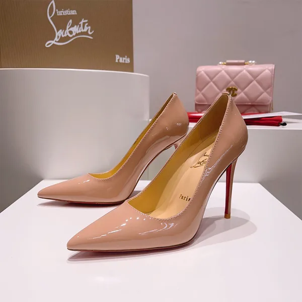 Christian Louboutin Kate Patent Pumps Nude Pink - 85 or 100 mm product view 2