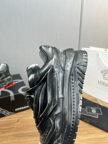 Versace Leather Sneakers in Black product view 10