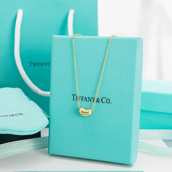 Tiffany  Co. Bean Pendant Necklace Gold-Tone product photo