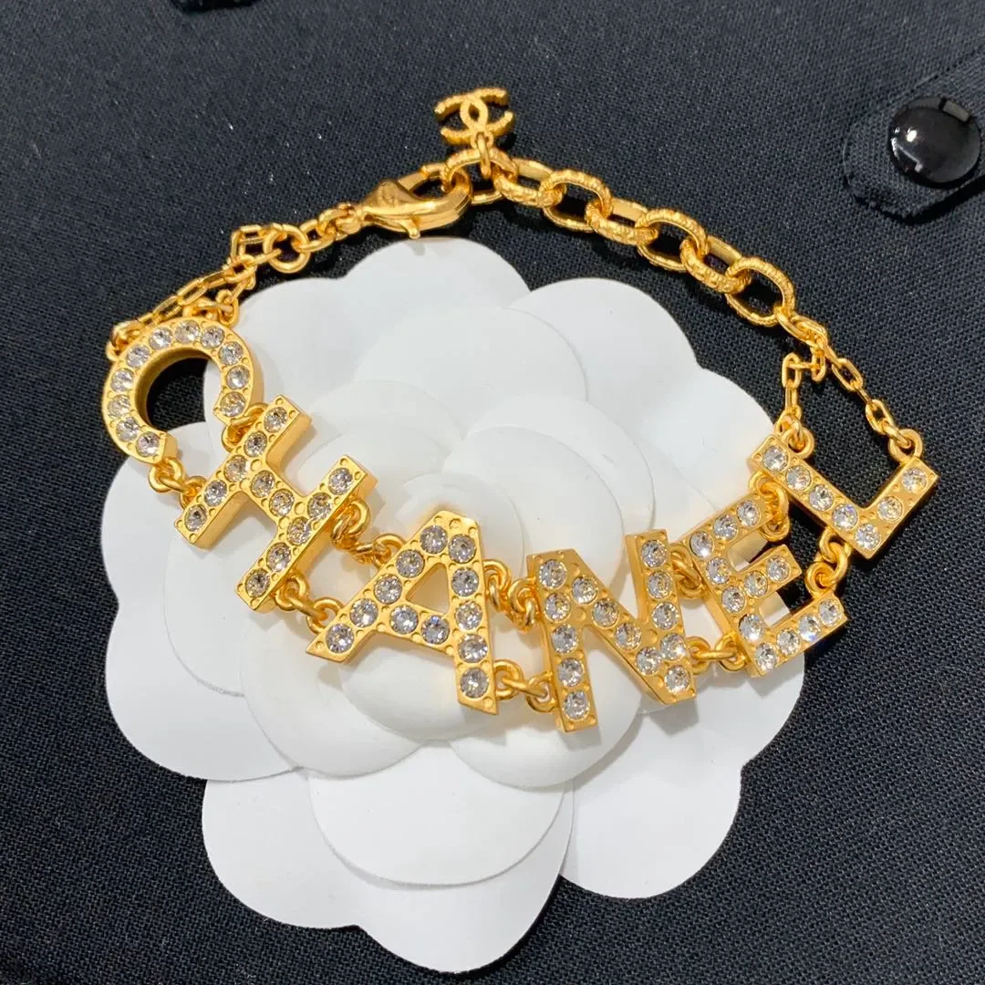 Chanel Letter Charm Chain Bracelet Gold-Tone product view 1