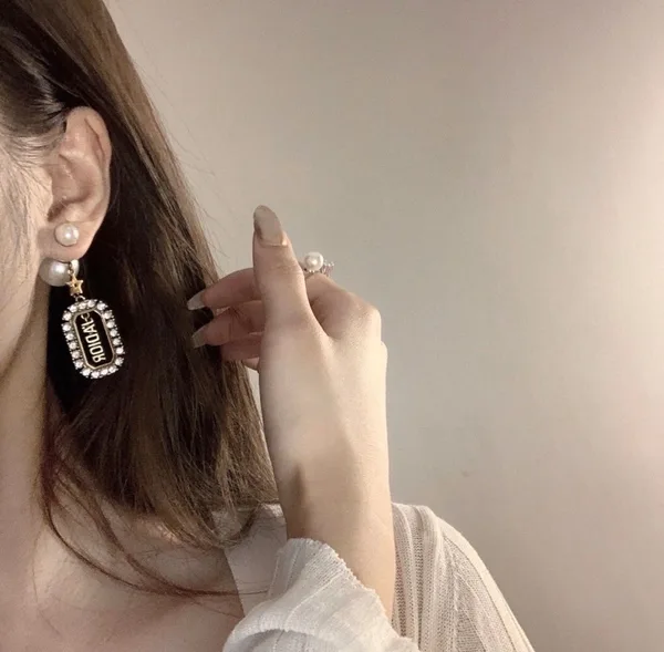 Dior Tribales Earrings In Antique Gold-Tone and Palladium-Finish Metal product view 3
