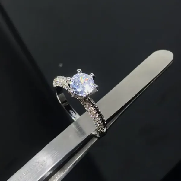 Tiffany  Co. Round Solitaire-Effect Ring Silver-Tone product view 4
