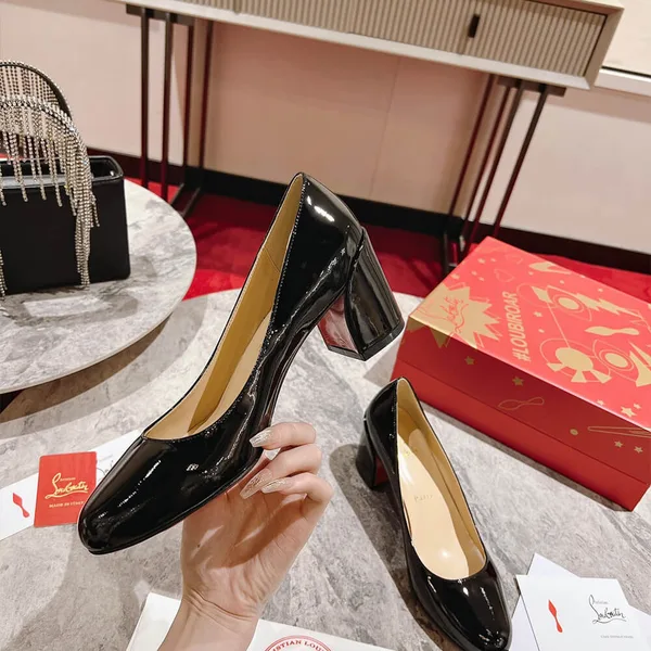 Christian Louboutin Miss Sab 85 Block-Heel Pumps Black product view 5