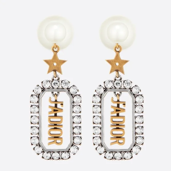 Dior Tribales Earrings In Antique Gold-Tone and Palladium-Finish Metal product photo