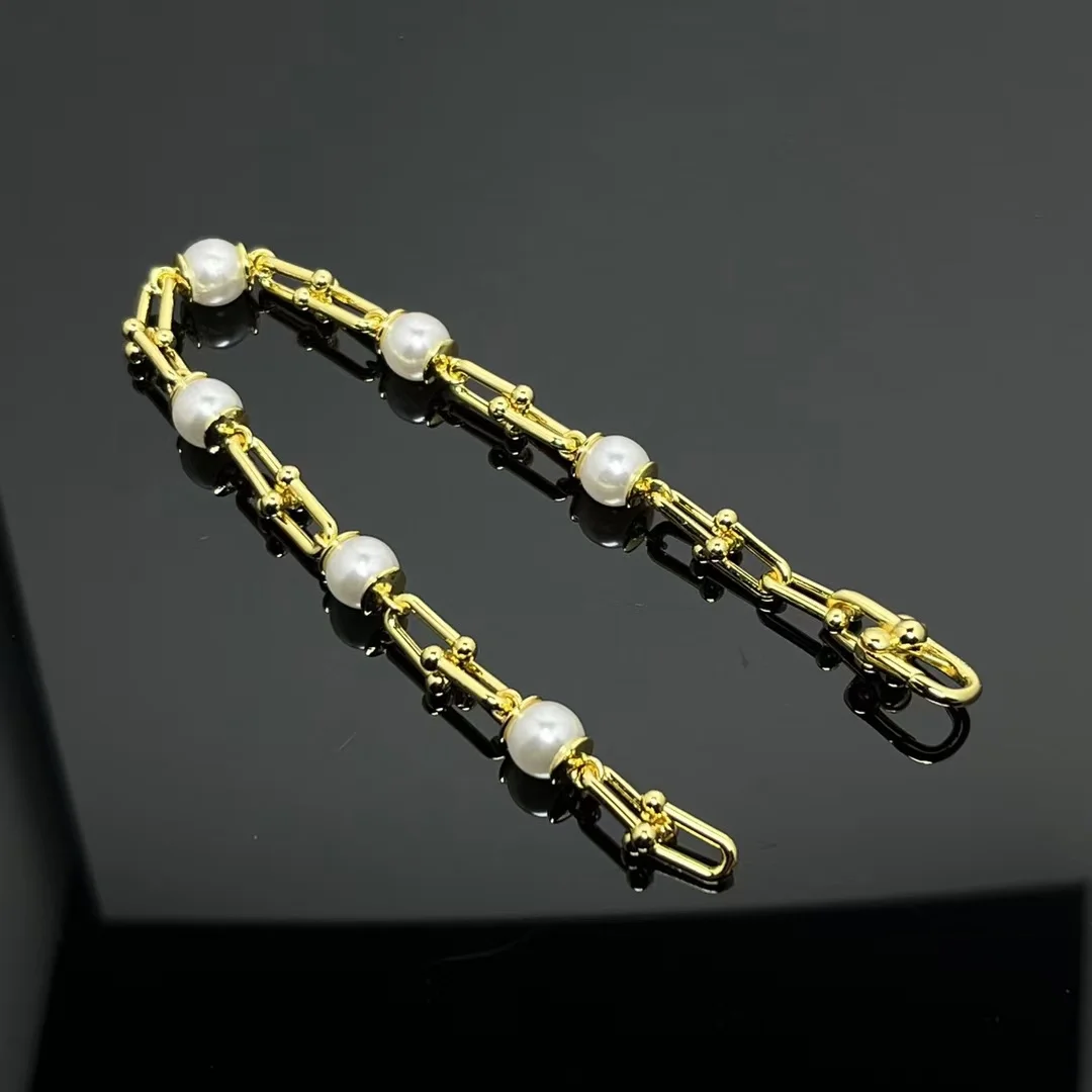 Tiffany  Co. HardWear Pearl-Effect Link Bracelet Gold-Tone product view 1