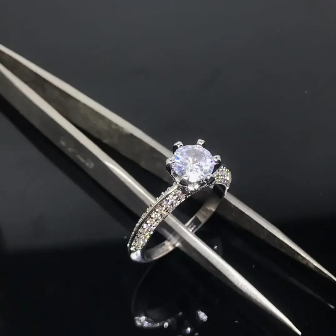 Tiffany  Co. Round Solitaire-Effect Ring Silver-Tone product view 1